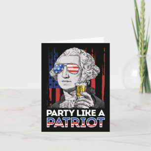 George Washington 4. Juli Party wie ein Patriot Karte