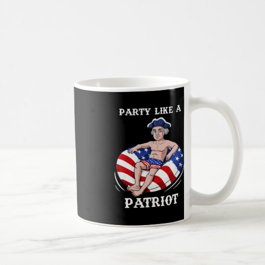George Washington 4. Juli USA Patriot Fun Kaffeetasse (Rechts)