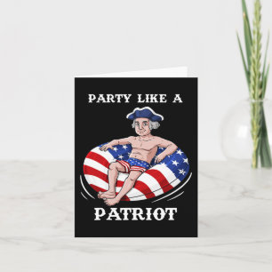 George Washington 4. Juli USA Patriot Fun Karte