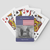 George Washington Abraham Lincoln American Flag US Spielkarten (Rückseite)