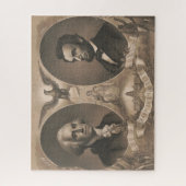 George Washington Abraham Lincoln Eagle Patriotic Puzzle (Vertikal)