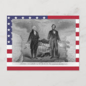 George Washington Abraham Lincoln USA Postkarte (Vorderseite)