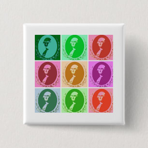 George Washington Abstrakt Button