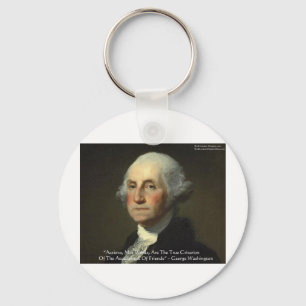 George Washington "Actions Not Words" Weisheit gib Schlüsselanhänger