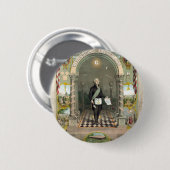 George Washington als Freimaurer Button (Vorne & Hinten)