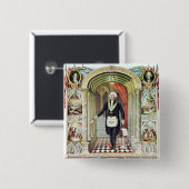 George Washington als Freimaurer Button (Vorne & Hinten)