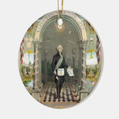 George Washington als Freimaurer Keramik Ornament (Links)