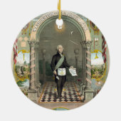 George Washington als Freimaurer Keramik Ornament (Hinten)