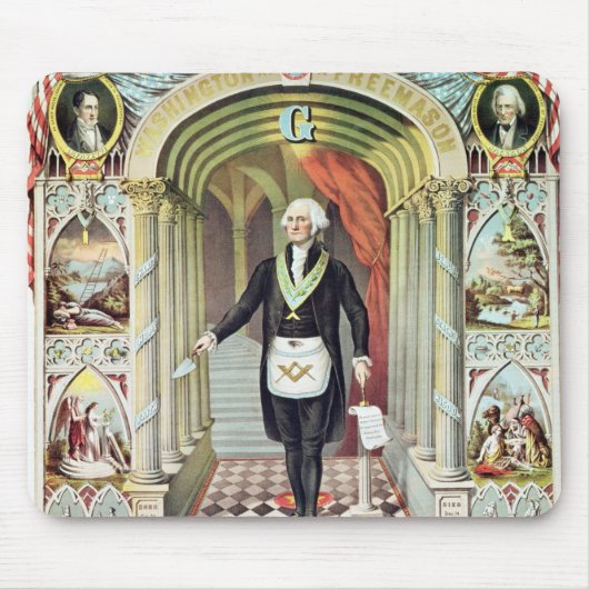 George Washington als Freimaurer Mousepad (Vorne)