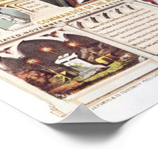 George Washington als Freimaurer Poster (Ecke)