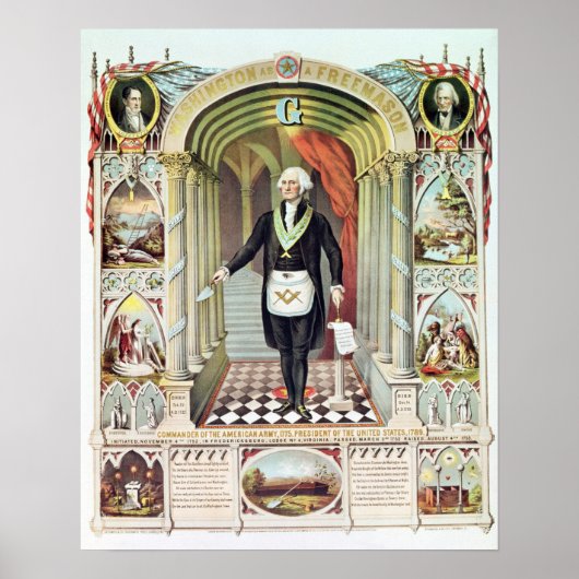 George Washington als Freimaurer Poster (Vorne)