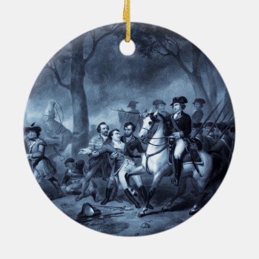 George Washington als Soldator Keramik Ornament (Hinten)