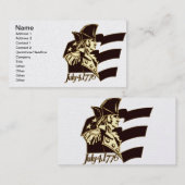 George Washington am 4. Juli 1776 Visitenkarte (Vorne/Hinten)