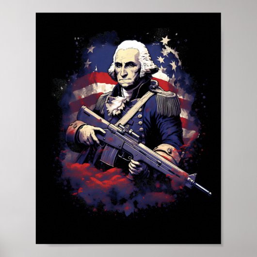 George Washington am 4. Juli Unabhängigkeit Poster (Vorne)