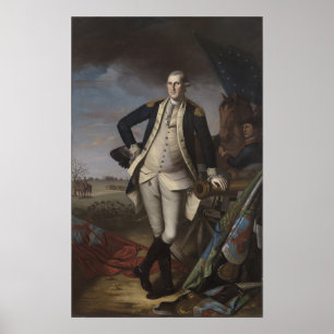 George Washington am Kampf von Princeton, 1781 Poster