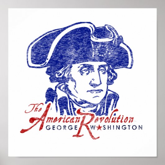 George Washington American Revolution Retro Poster (Vorne)
