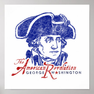 George Washington Amerikanische Revolution Retro P Poster