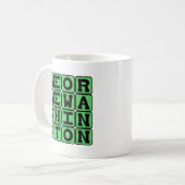 George Washington, amerikanischer Präsident Kaffeetasse (Vorderseite Links)