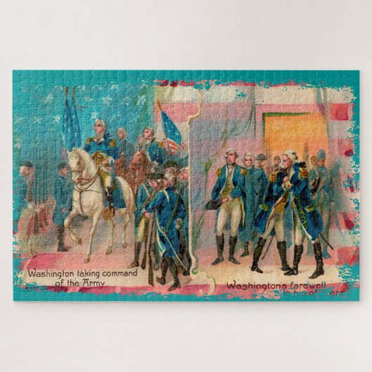 George Washington and Troops Large Puzzle (Horizontal)