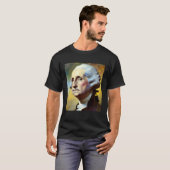 George Washington Art Painting 4th of July USA T-Shirt (Vorne ganz)