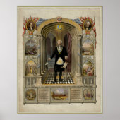 George Washington as a Freemason Portrait, 1867. Poster (Vorne)