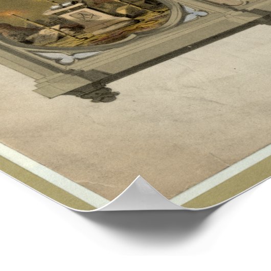 George Washington as a Freemason Portrait, 1867. Poster (Ecke)