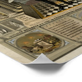 George Washington as a Freemason Portrait, 1867. Poster (Ecke)