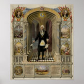 George Washington as a Freemason Portrait, 1867. Poster (Vorne)