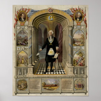 George Washington as a Freemason Portrait, 1867. Poster