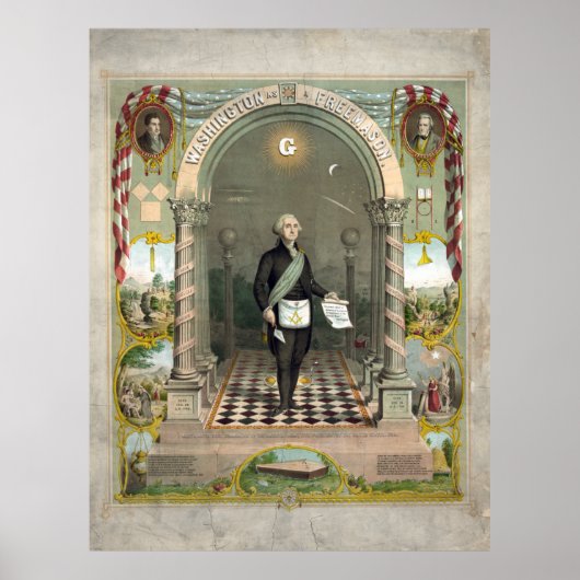 George Washington as a Freemason Poster (Vorne)