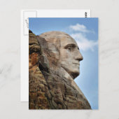 George Washington auf der Mount Rushmore Postkarte (Vorne/Hinten)