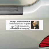 George Washington auf Gewehr-Rechten Autoaufkleber (Auf Auto)