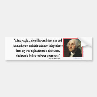 George Washington auf Gewehr-Rechten Autoaufkleber