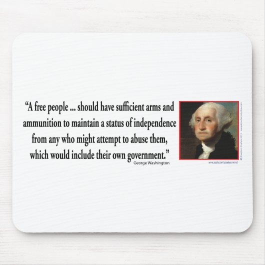 George Washington auf Gewehr-Rechten Mousepad (Vorne)