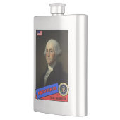 George Washington Baseball Card Flachmann (Links)