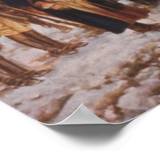 George Washington bei Valley Forge, Leinwand Poster (Ecke)