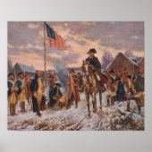 George Washington bei Valley Forge, Leinwand Poster (Vorne)