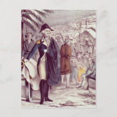 George Washington bei Valley Forge Postkarte (Vorderseite)