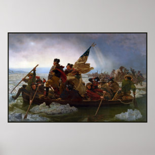 George Washington beim Überqueren des Delaware Riv Poster