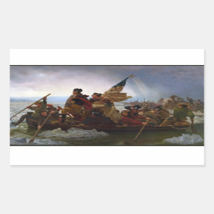 George Washington beim Überqueren des Delaware Riv Rechteckiger Aufkleber