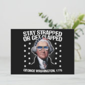 George Washington bleibe oder aufgeklatscht werden Einladung (Stehend Vorderseite)