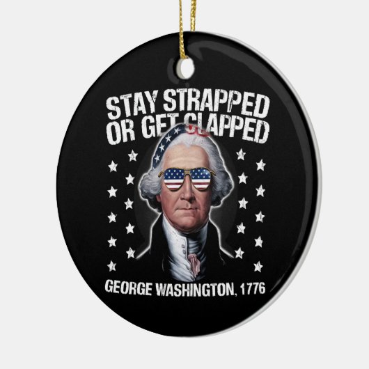 George Washington bleibe oder aufgeklatscht werden Keramik Ornament (Links)