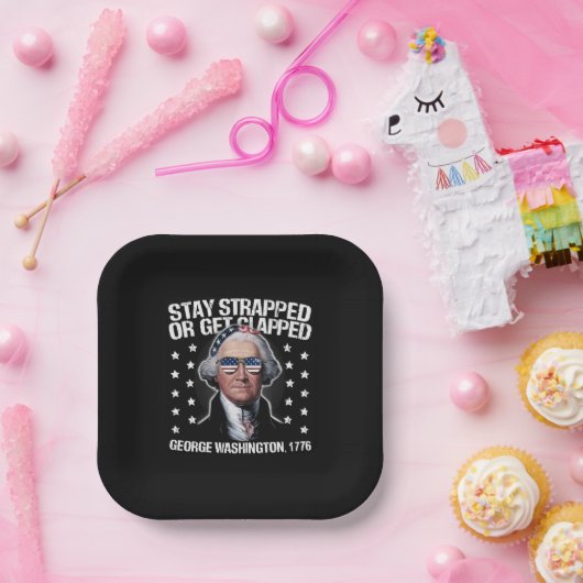 George Washington bleibe oder aufgeklatscht werden Pappteller (Party)