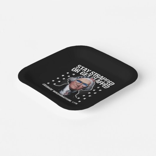 George Washington bleibe oder aufgeklatscht werden Pappteller (Gewinkelt)