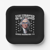 George Washington bleibe oder aufgeklatscht werden Pappteller (Vorderseite)
