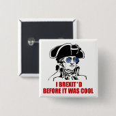 George Washington Brexit 1776 EU Flag Sonnenbrille Button (Vorne & Hinten)
