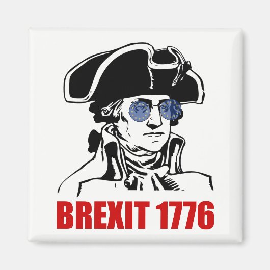 George Washington Brexit 1776 EU Flag Sonnenbrille Magnet (Vorne)