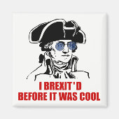 George Washington Brexit 1776 EU Flag Sonnenbrille Magnet (Vorne)