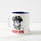 George Washington Brexit 1776 EU Flag Sonnenbrille Zweifarbige Tasse (Vorderseite Links)