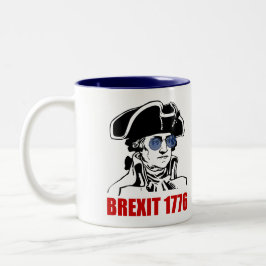 George Washington Brexit 1776 EU Flag Sonnenbrille Zweifarbige Tasse